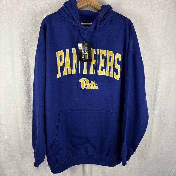 Pitt Panthers Pullover Hoodie Blue Size 3XL Soft Profile Varsity NWT - Picture 1 of 6